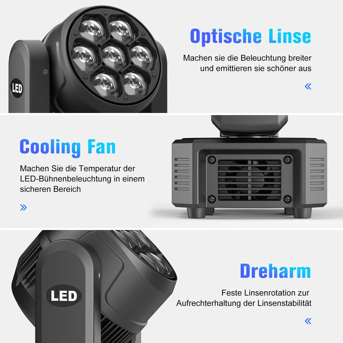 UKING Beam Stage Light 350W Head Light for DJ Disco Christmas Wedding Party